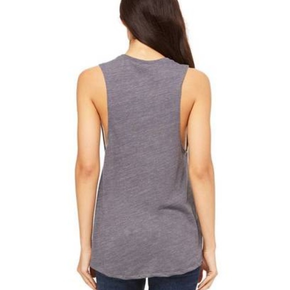 NWT I Am Unable To Quit Muscle Tank -Charcoal Gray - Picture 4 of 5